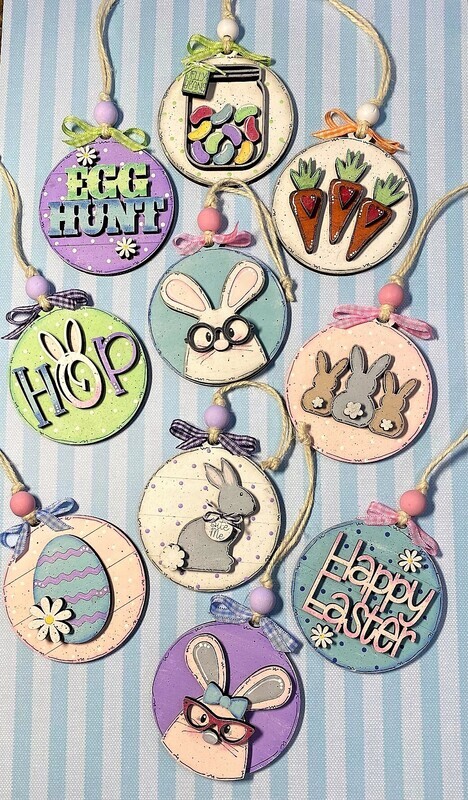 DIY Easter Round Ornaments (Unpainted/Unglued)