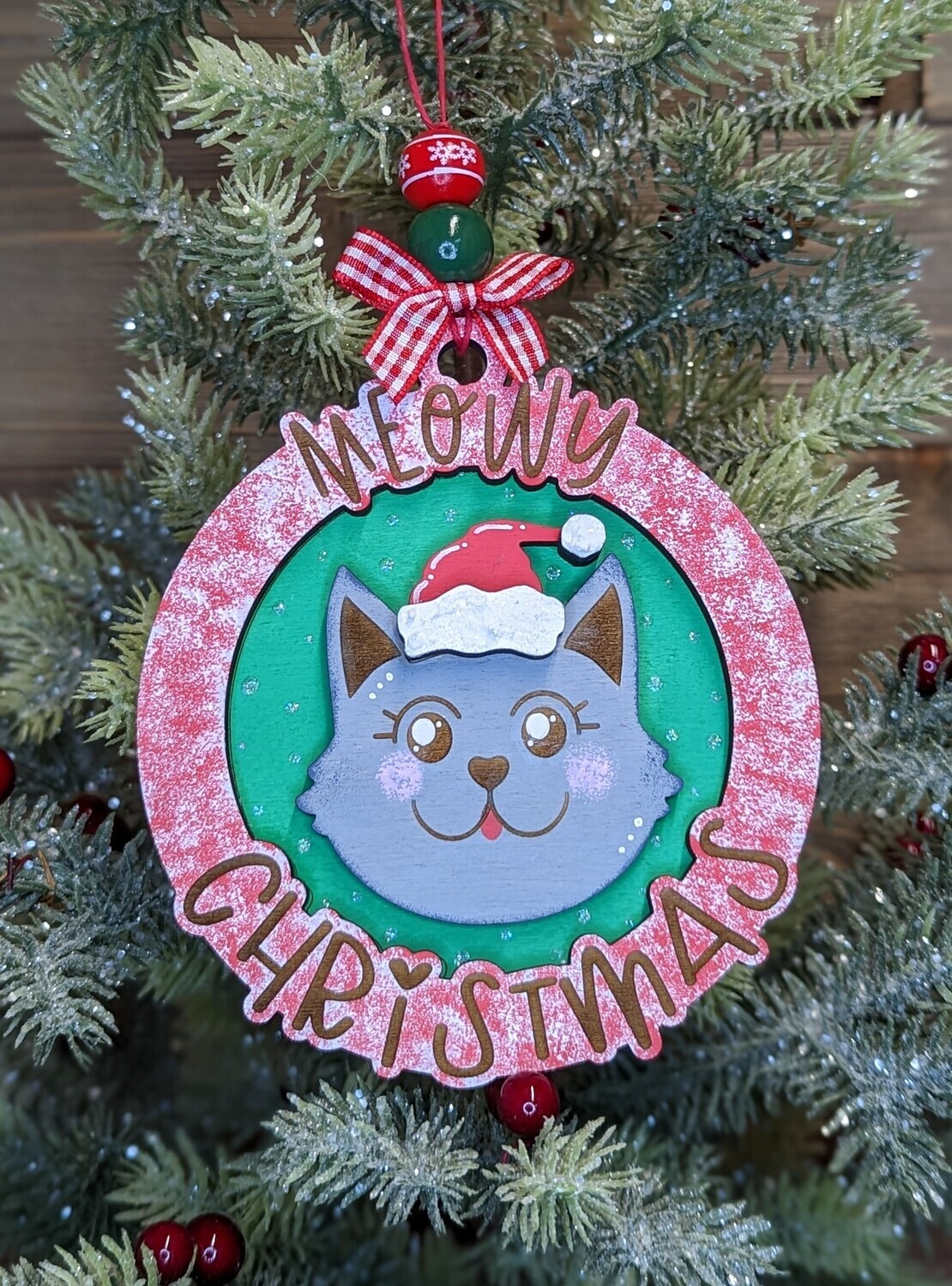 DIY Meowy Christmas Ornament (Cat)