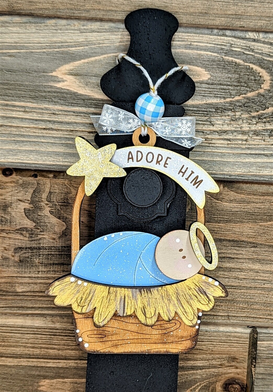 DIY Adore Him Baby Jesus Ornament