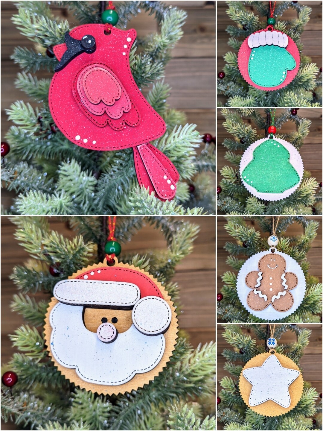 DIY Faux Hand Stitched Ornaments