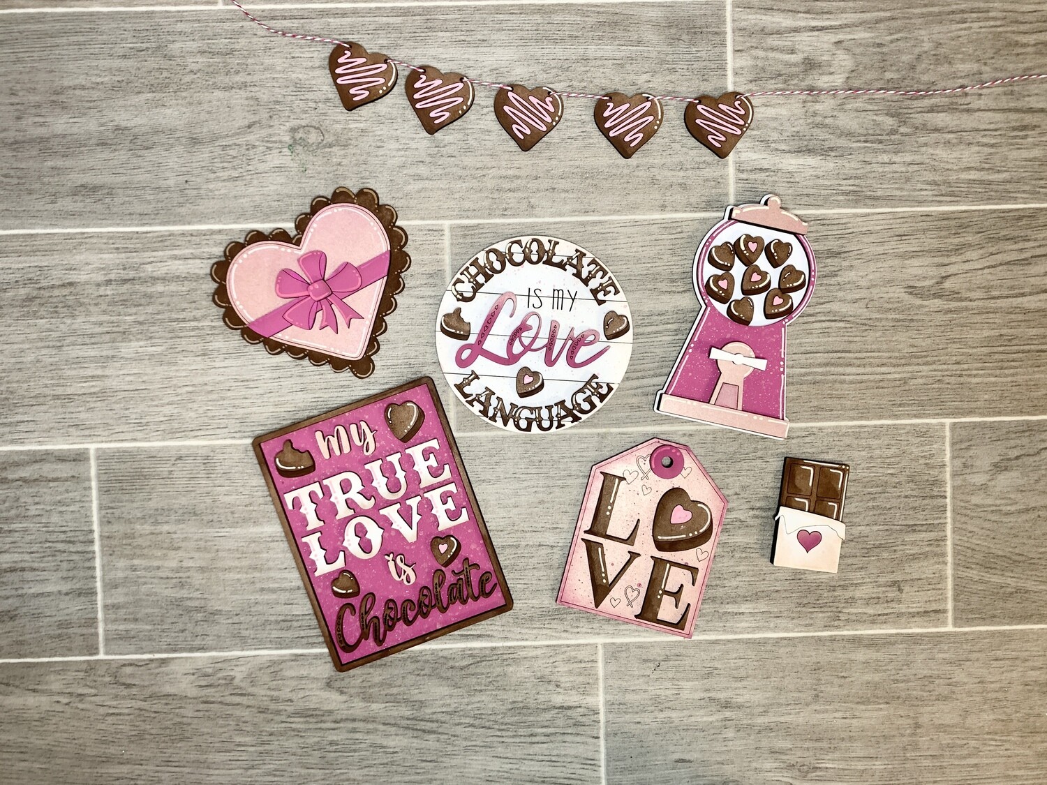 DIY Love and Chocolate Valentines Day Tiered Tray Set