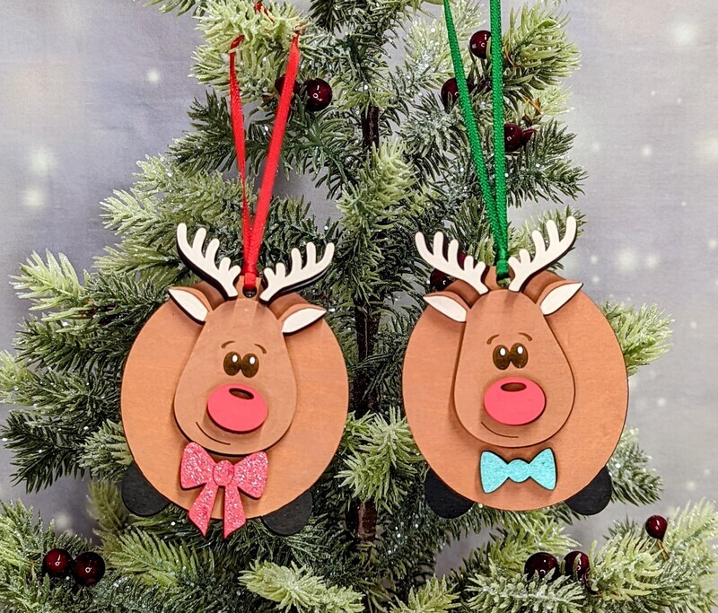 DIY Reindeer (no glasses) Ornament