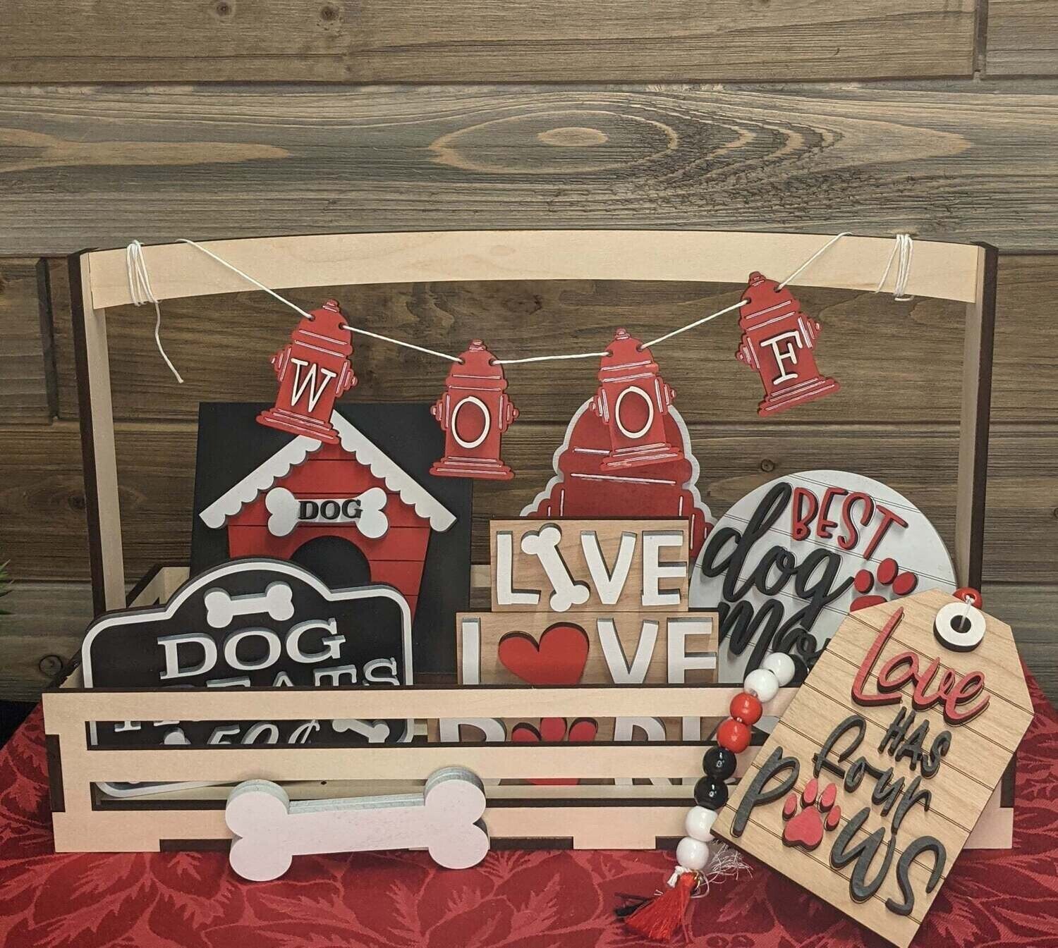 DIY Dog Tiered Tray Set