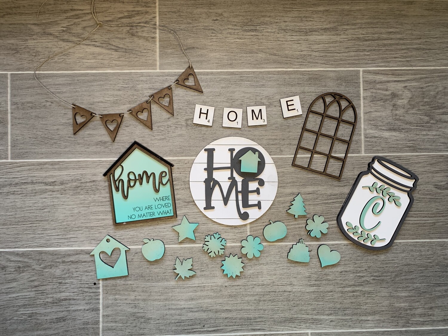 DIY Home Tiered Tray Decor Set - Round is interchangeable