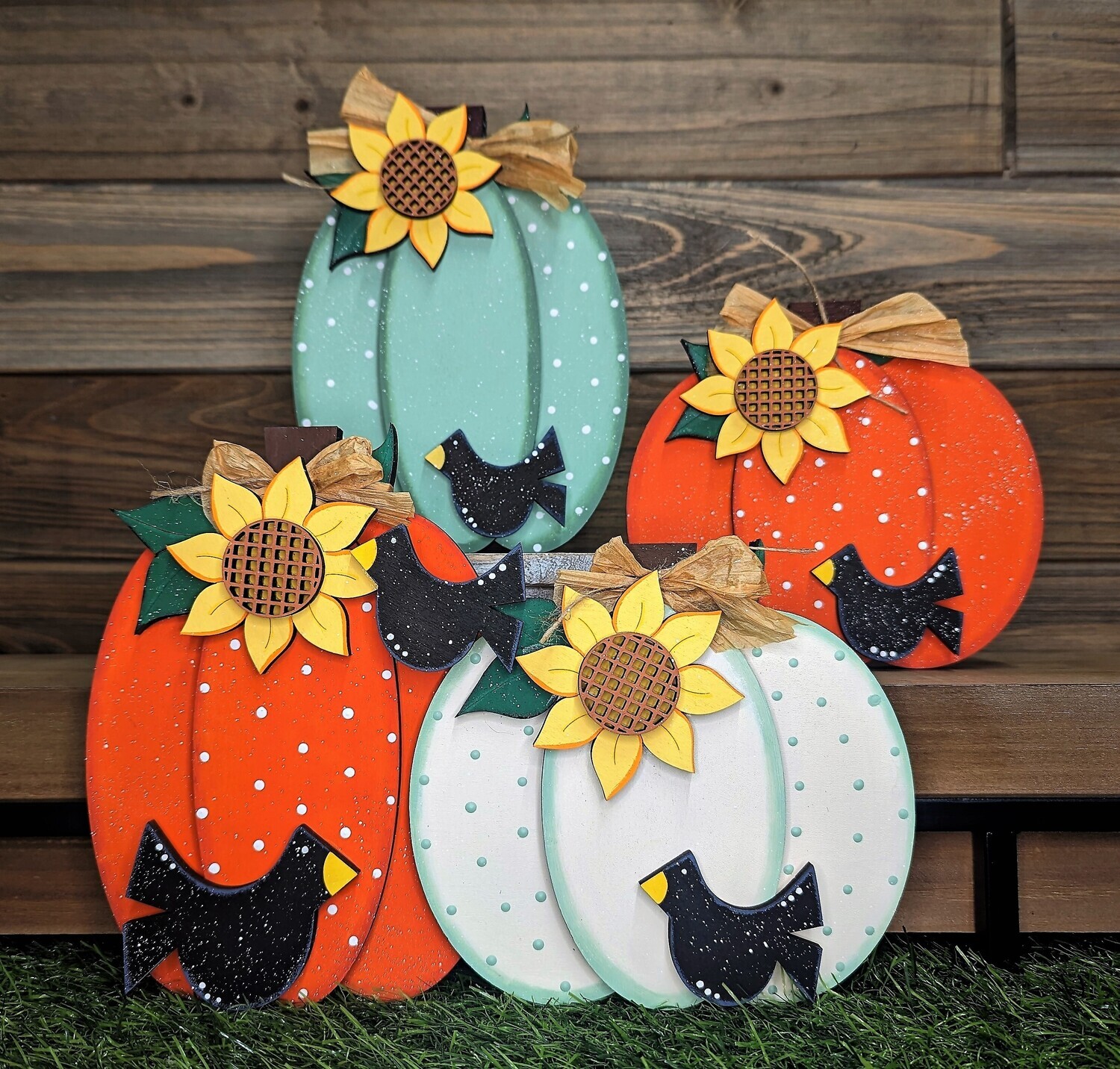 DIY Fall Pumpkin Shelf Sitters (Unpainted/Unglued - 3 styles)