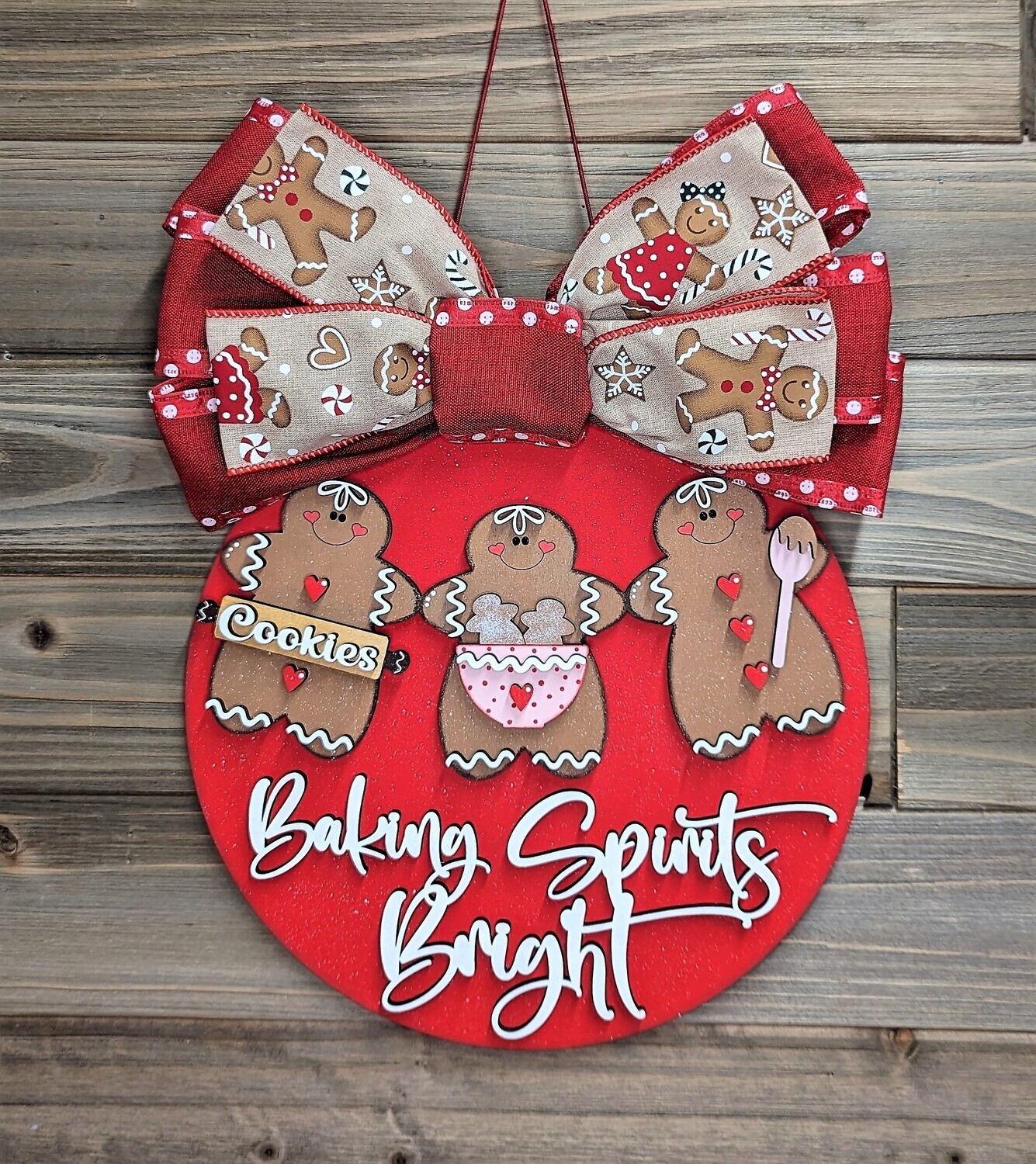 DIY Baking Spirits Bright Gingerbread Door Hanger (Unpainted/Unglued)