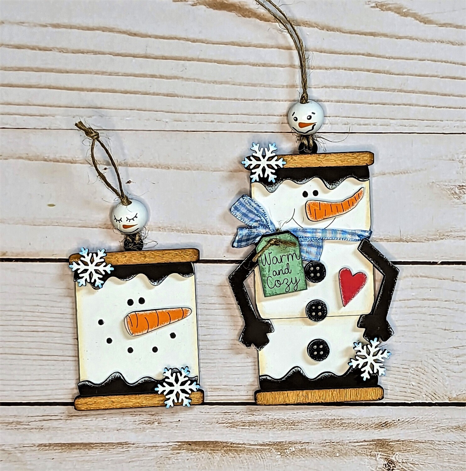 DIY Marshmallow Snowman Ornament TSM (Unpainted/Unglued)