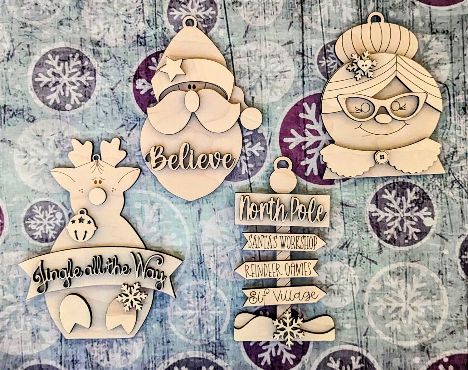 DIY North Pole Ornaments (Unpainted/Unglued)