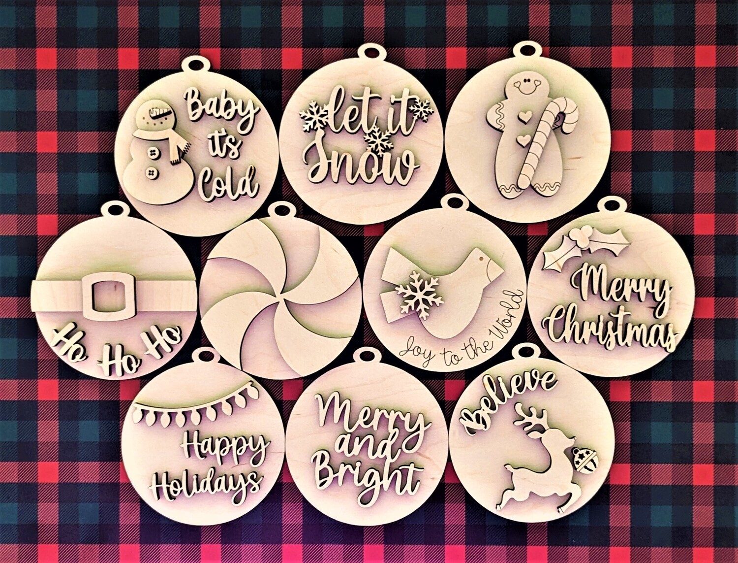 DIY Christmas Ornament Collection TSM(Unpainted/Unglued)