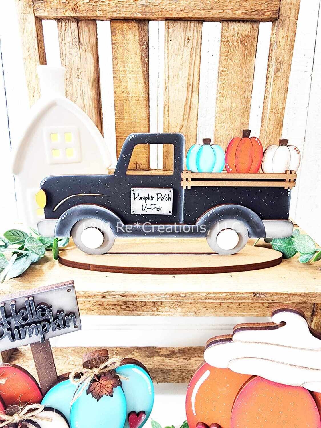 DIY Chunky Pumpkin Truck Shelf Sitter (Unpainted/Unglued)