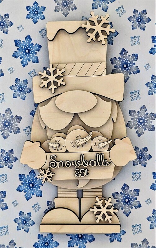 DIY Large Snowman Gnome TSM (Unpainted/Unglued)