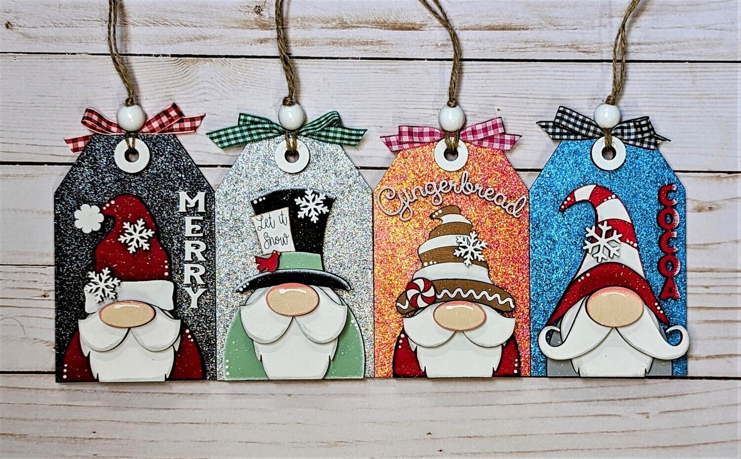 DIY Christmas Gnome Tag Ornaments TSM (Unpainted/Unglued)