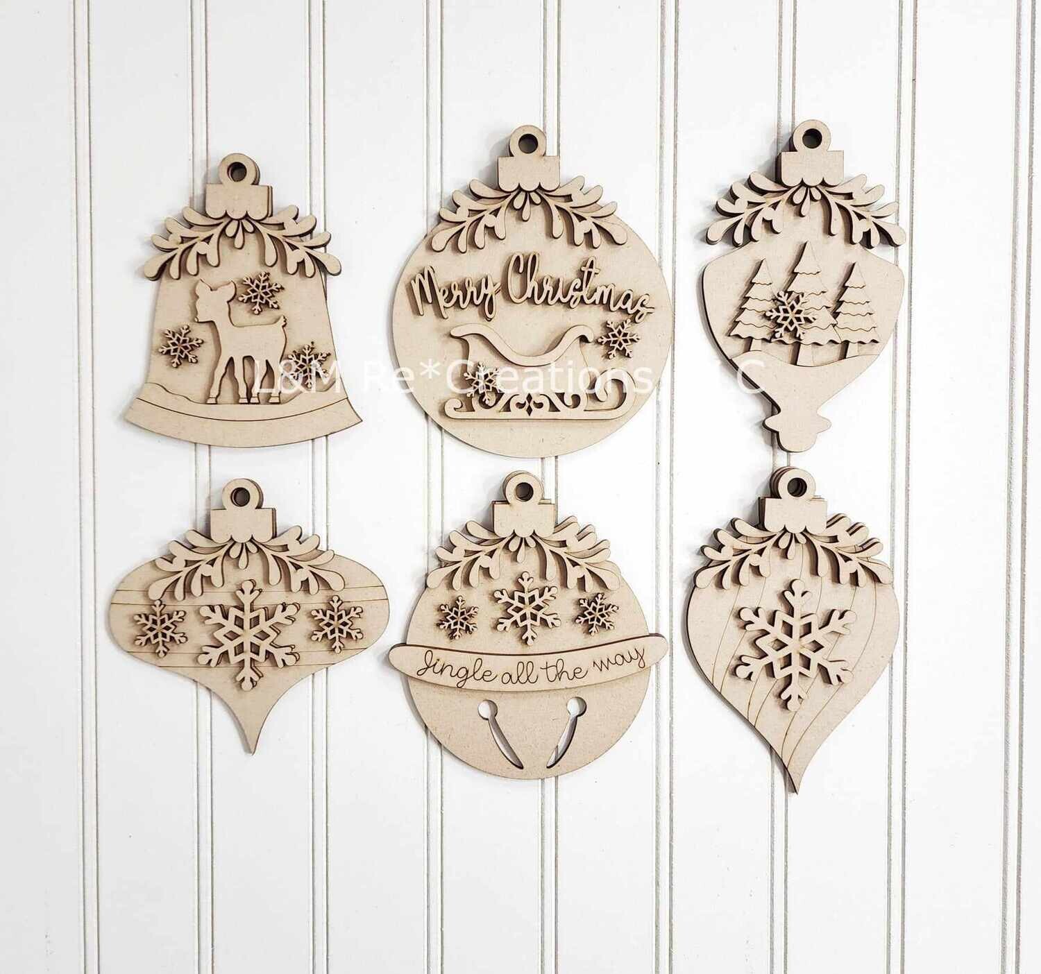 DIY Mistletoe Ornaments TSM (Unpainted/Unglued)