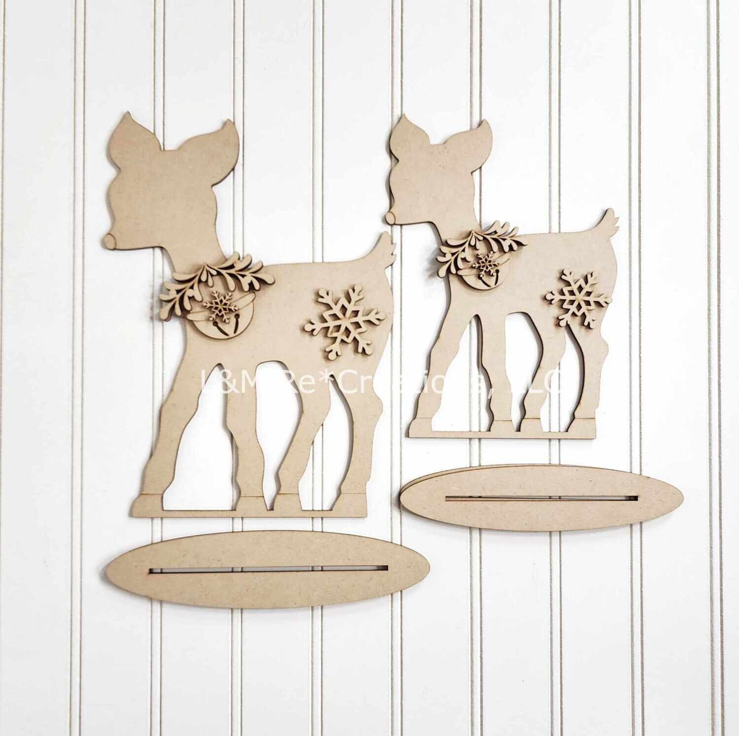 DIY Standing Deer Shelf Sitter TSM (Unpainted/Unglued)