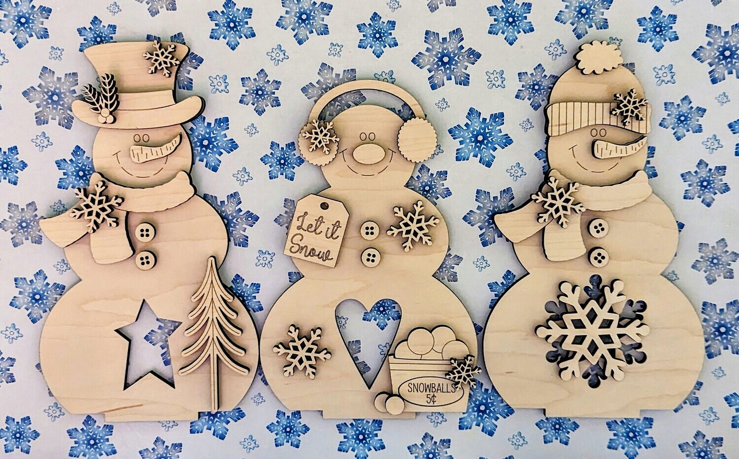 DIY Snowman Votive Holder Shelf Sitter TSM (Unpainted/Unglued)