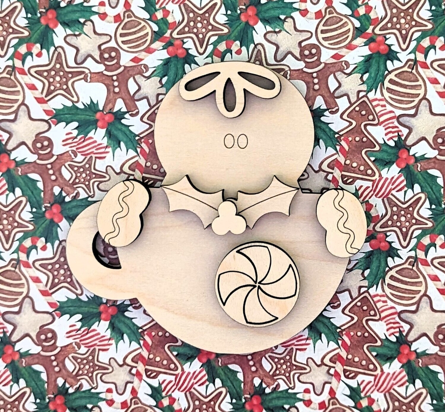 DIY Gingerbread Cocoa Mug Ornament (Unpainted/Unglued)