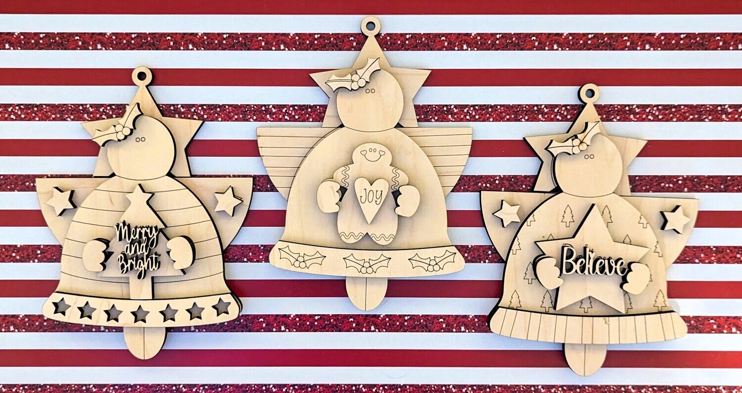 DIY Christmas Angel Ornaments TSM (Unpainted/Unglued)