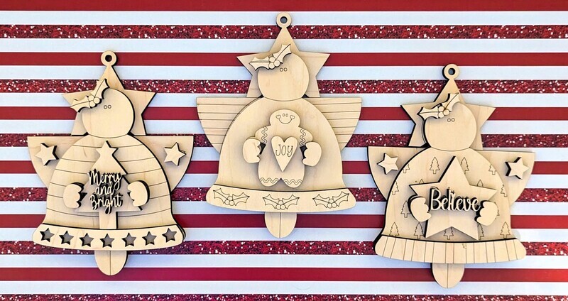 DIY Christmas Angel Ornaments TSM (Unpainted/Unglued)