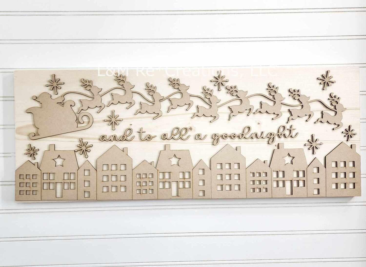 DIY Santa Claus Mantle Sign TSM (Unpainted/Unglued)