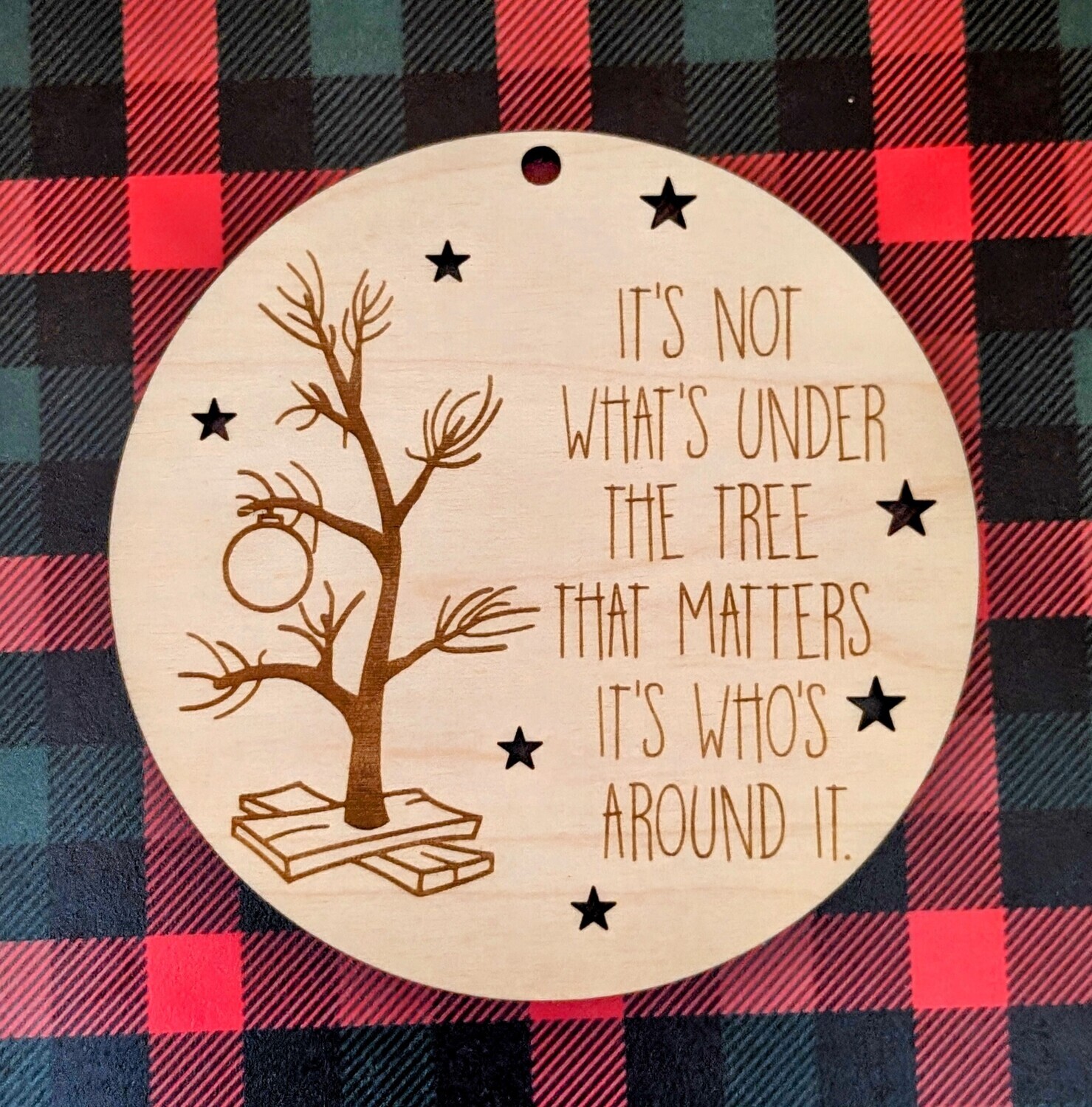 DIY It&#39;s Not What&#39;s Under The Tree Ornament (Unpainted)