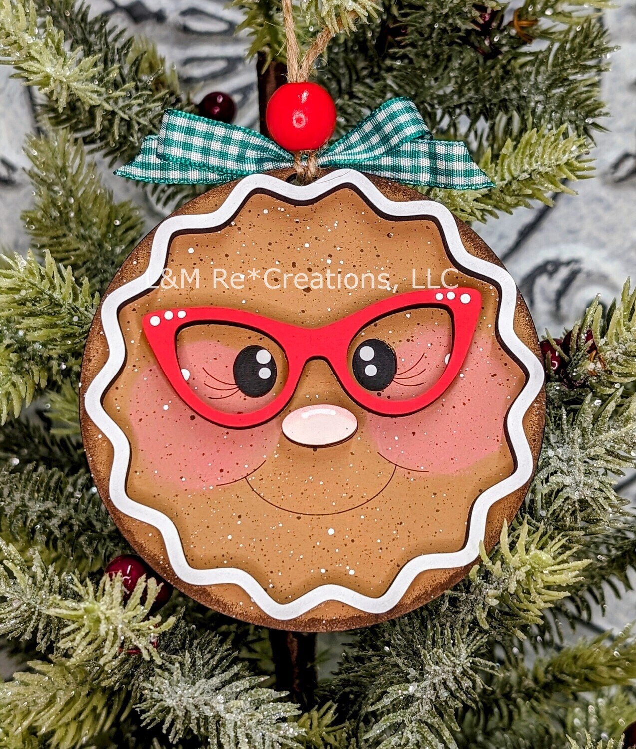 DIY Nerdy Gingerbread Face Ornaments (Unpainted/Unglued)