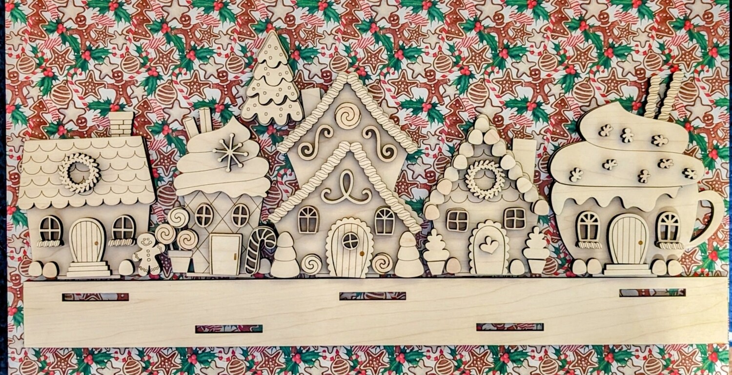 DIY Gingerbread Standing Village Houses (Unpainted/Unglued)
