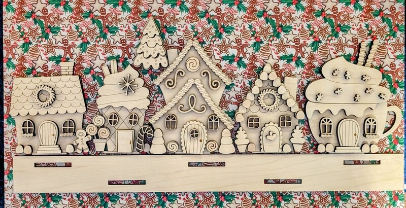 DIY Gingerbread Standing Village Houses (Unpainted/Unglued)