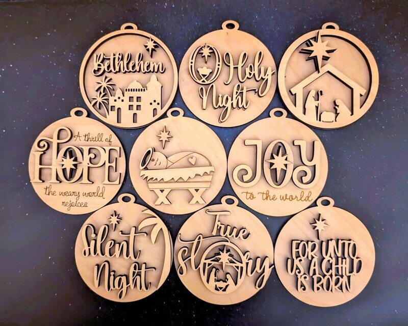 DIY Nativity/Religious Ornament Bundle TSM (Unpainted/Unglued)