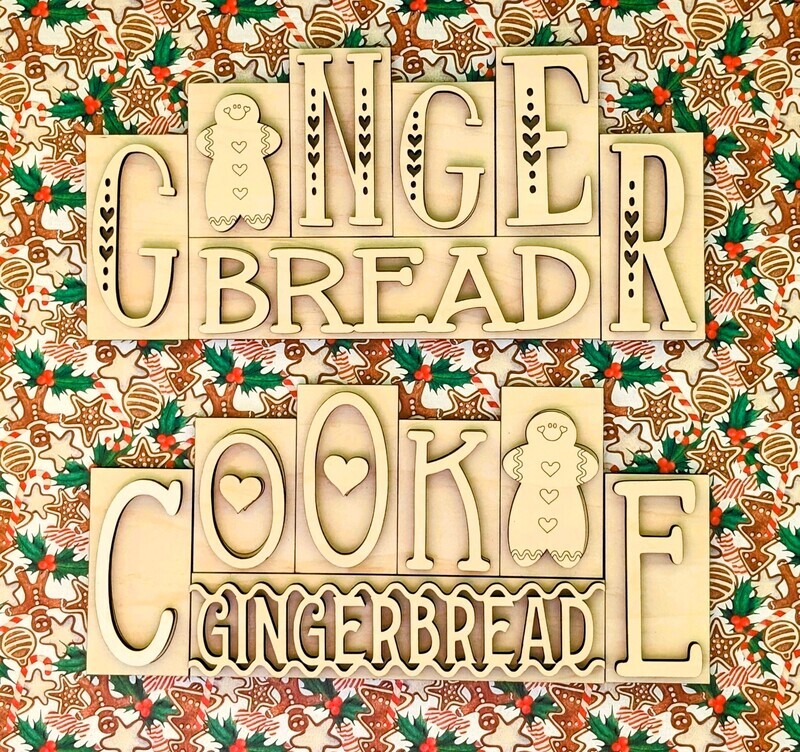 DIY Gingerbread Mini Block Set TSM (Unpainted/Unglued)