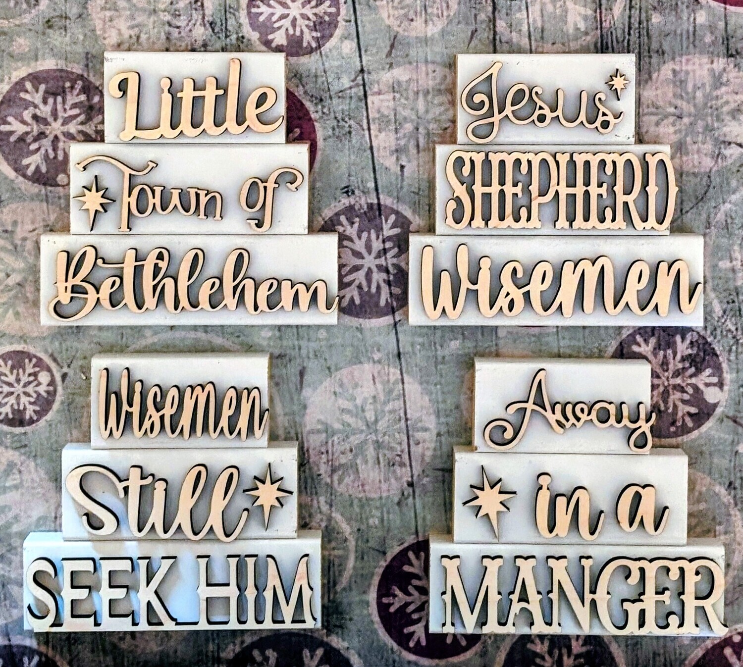 DIY ​Nativity Word Stackers (Unpainted/Unglued)