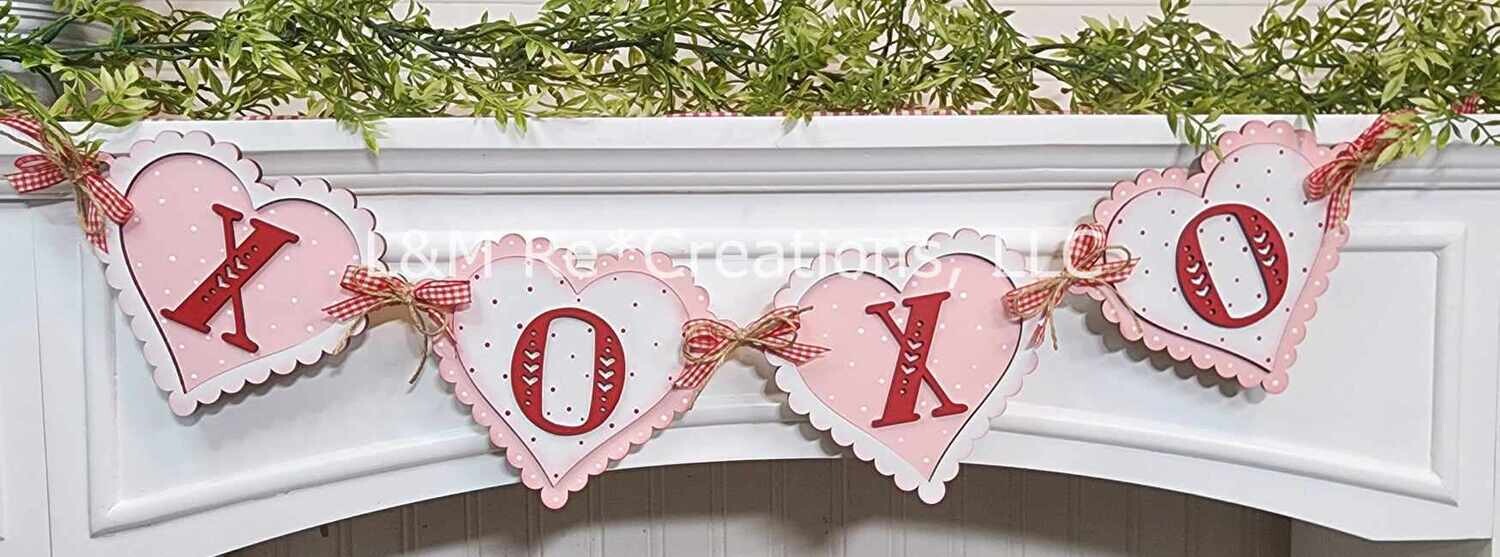 DIY XOXO Banner TSM (Unpainted/Unglued)