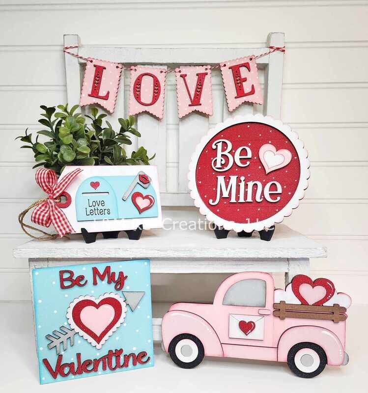 New DIY Be Mine Tiered Tray Set TSM (Unpainted/Unglued)