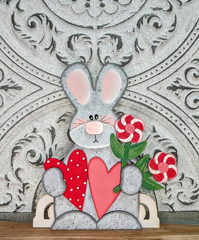 DIY Love Bunny Shelf Sitter (Unpainted/Unglued)