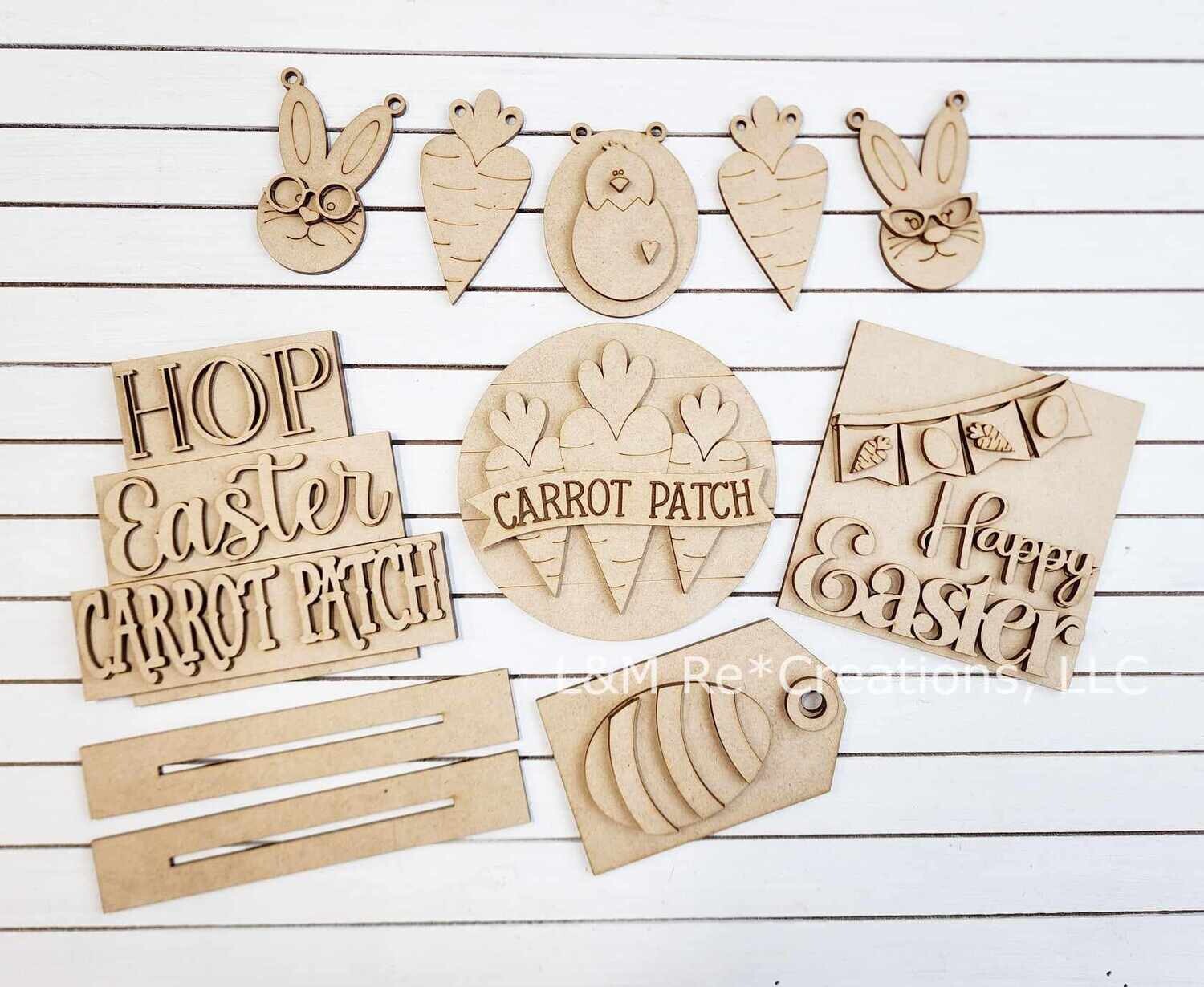 New DIY Easter Tiered Tray Set TSM (Unpainted/Unglued)
