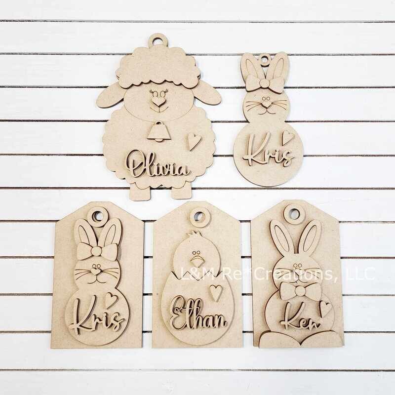 DIY Easter Ornaments and Tags TSM (Unpainted/Unglued)