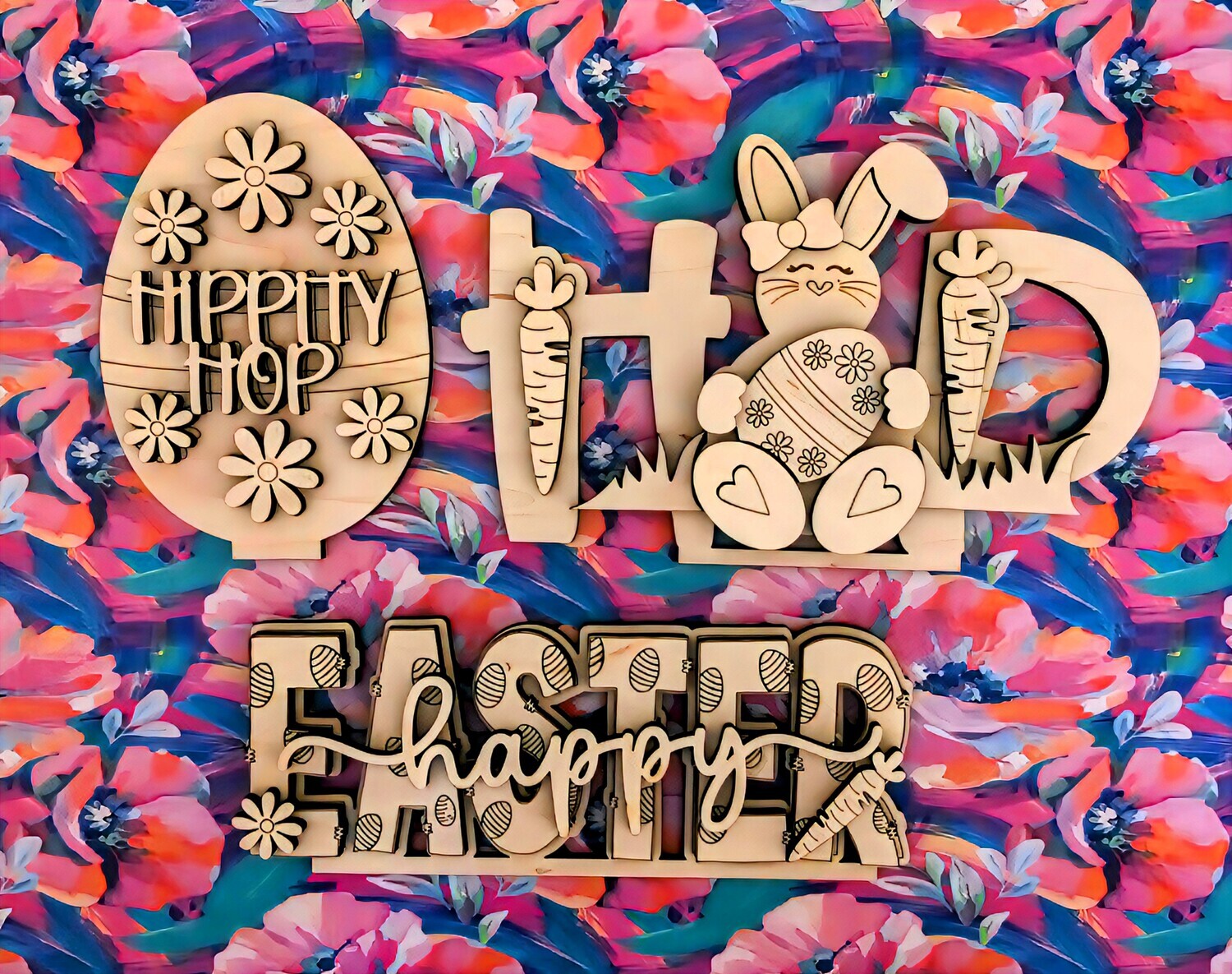 DIY Easter Trio Standing Shelf Sitters TSM (Unpainted/Unglued)