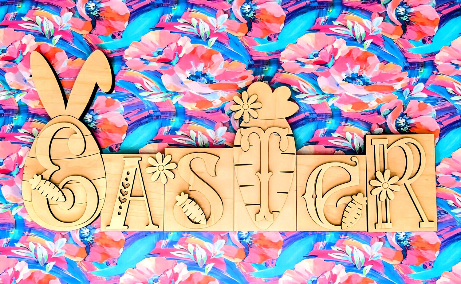 DIY Easter Word Block TSM (Unpainted/Unglued)