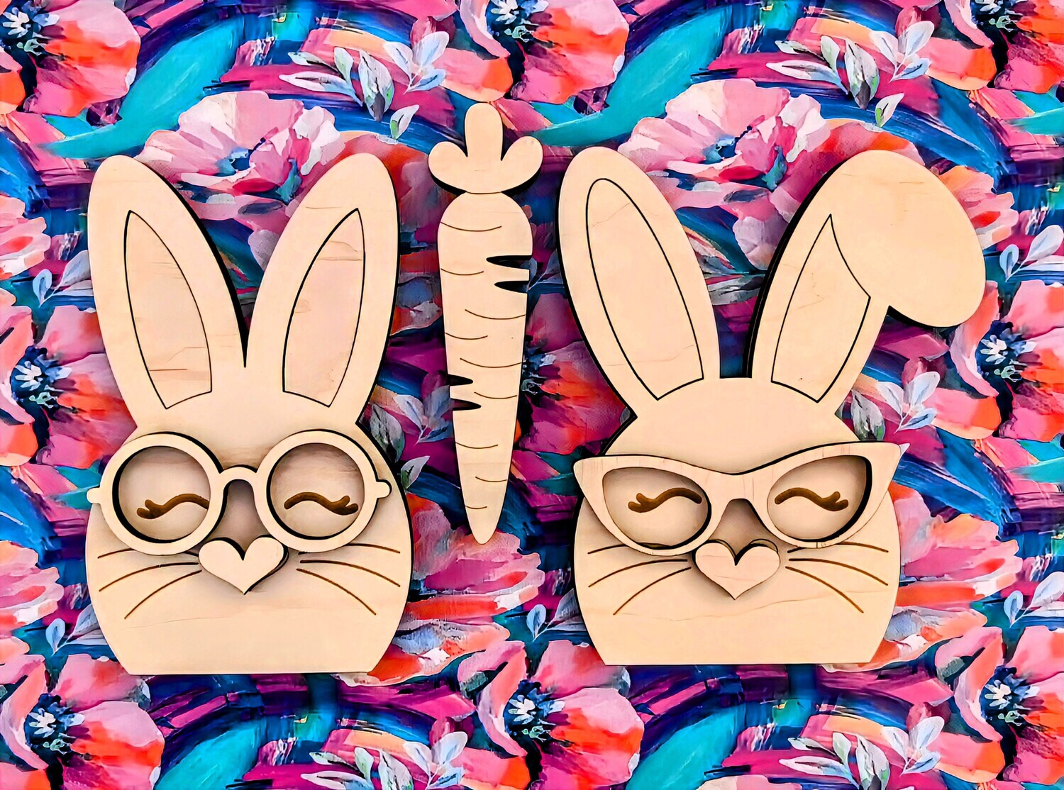 DIY Chunky Bunny Couple Shelf Sitter TSM (Unpainted/Unglued)