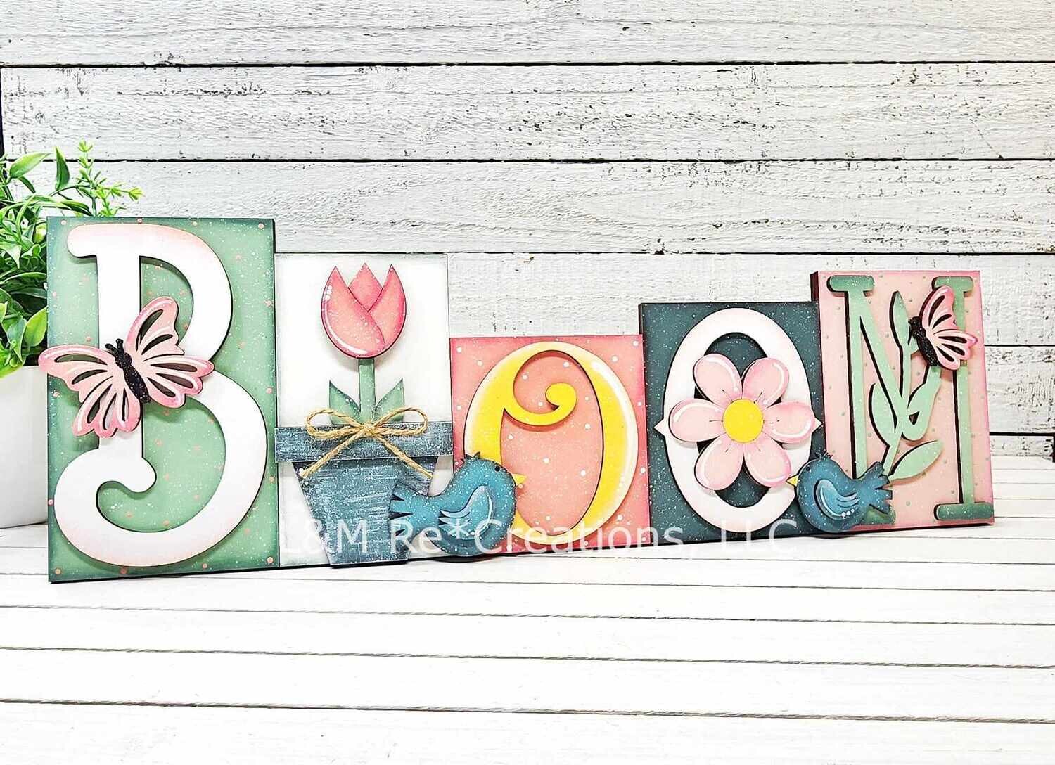 DIY Bloom Word Block TSM (Unpainted/Unglued)