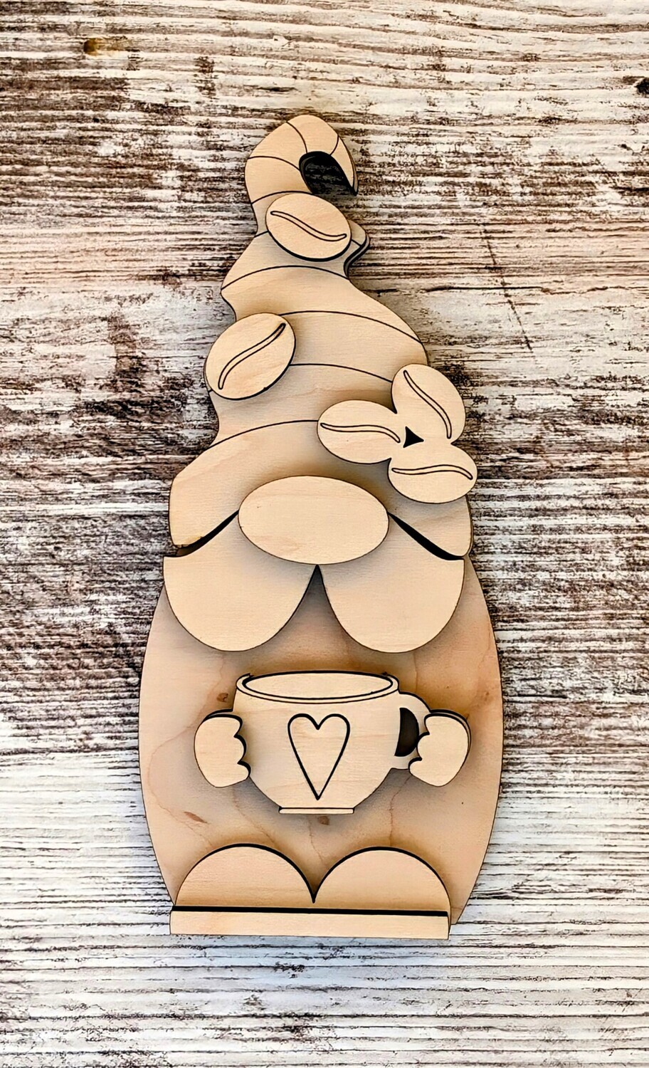 DIY Mini Coffee Gnome Shelf Sitter TSM (Unpainted/Unglued)