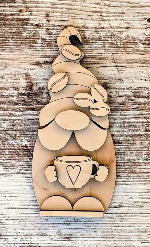 DIY Mini Coffee Gnome Shelf Sitter TSM (Unpainted/Unglued)