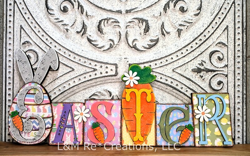 DIY Easter Word Block TSM (Unpainted/Unglued)