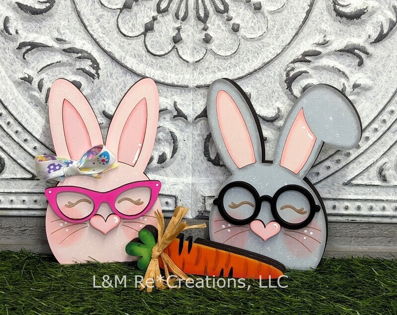 DIY Chunky Bunny Couple Shelf Sitter TSM (Unpainted/Unglued)