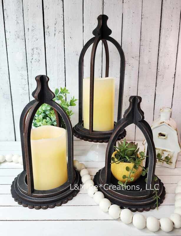 ​DIY Cloche Candle Holders (Unpainted/Unglued)