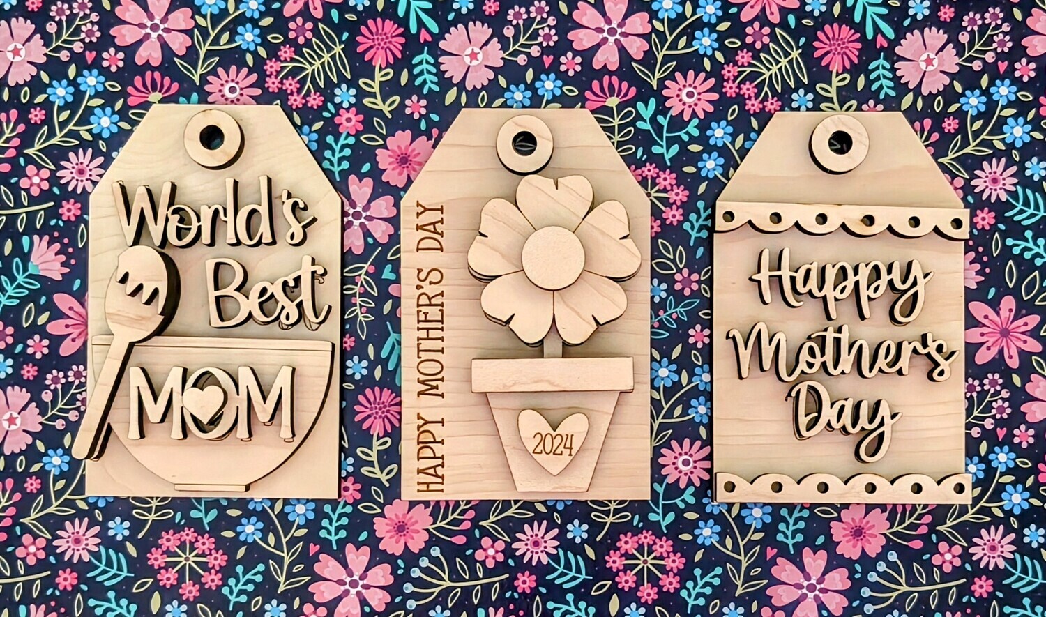 DIY Mother&#39;s Day Tags/Ornaments TSM (Unpainted/Unglued)