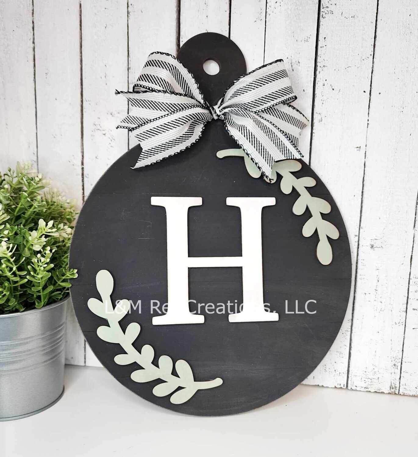 DIY Breadboard Monogram Sign TSM (Unpainted/Unglued)