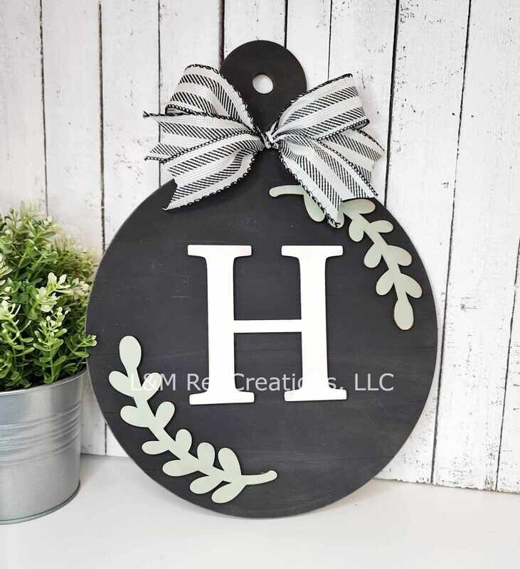 DIY Breadboard Monogram Sign TSM (Unpainted/Unglued)