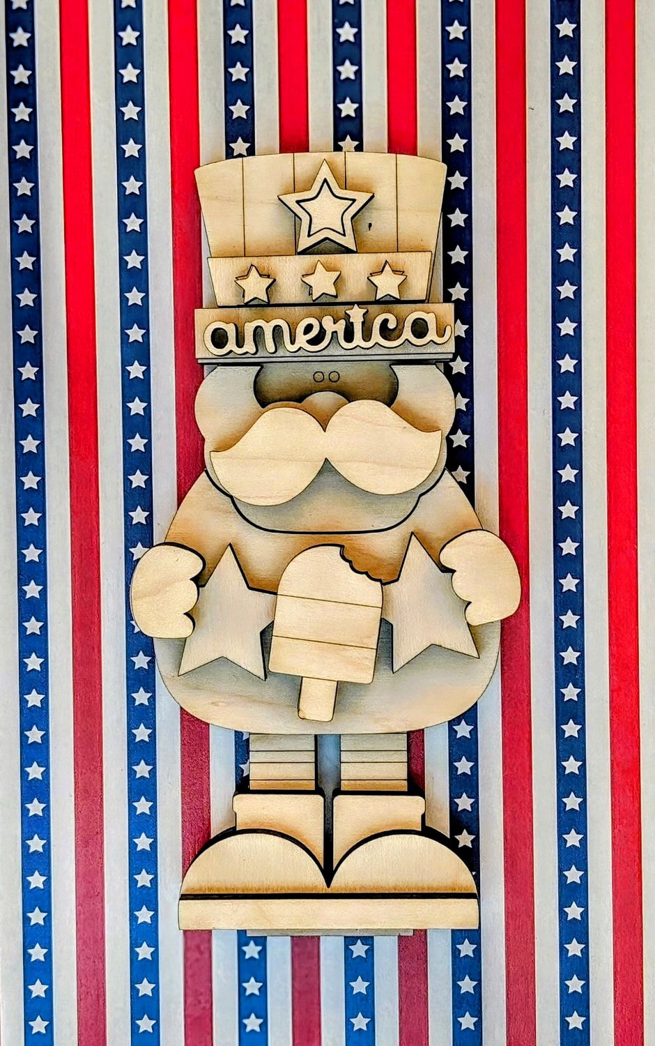 DIY Standing Mini Uncle Sam TSM (Unpainted/Unglued)