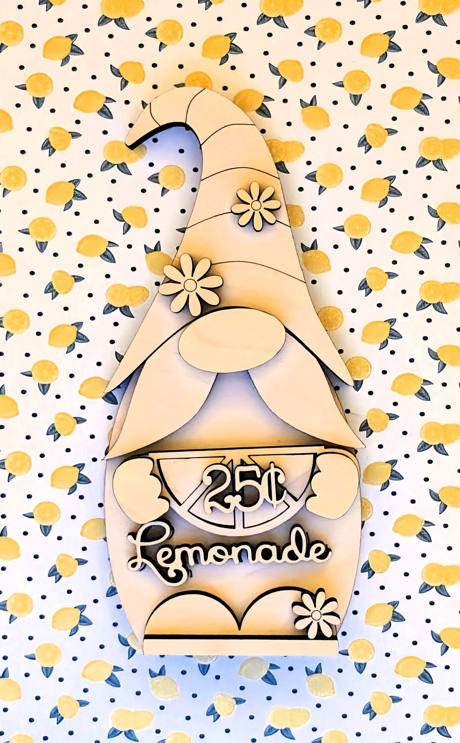 DIY Mini Lemonade Gnome TSM (Unpainted/Unglued)