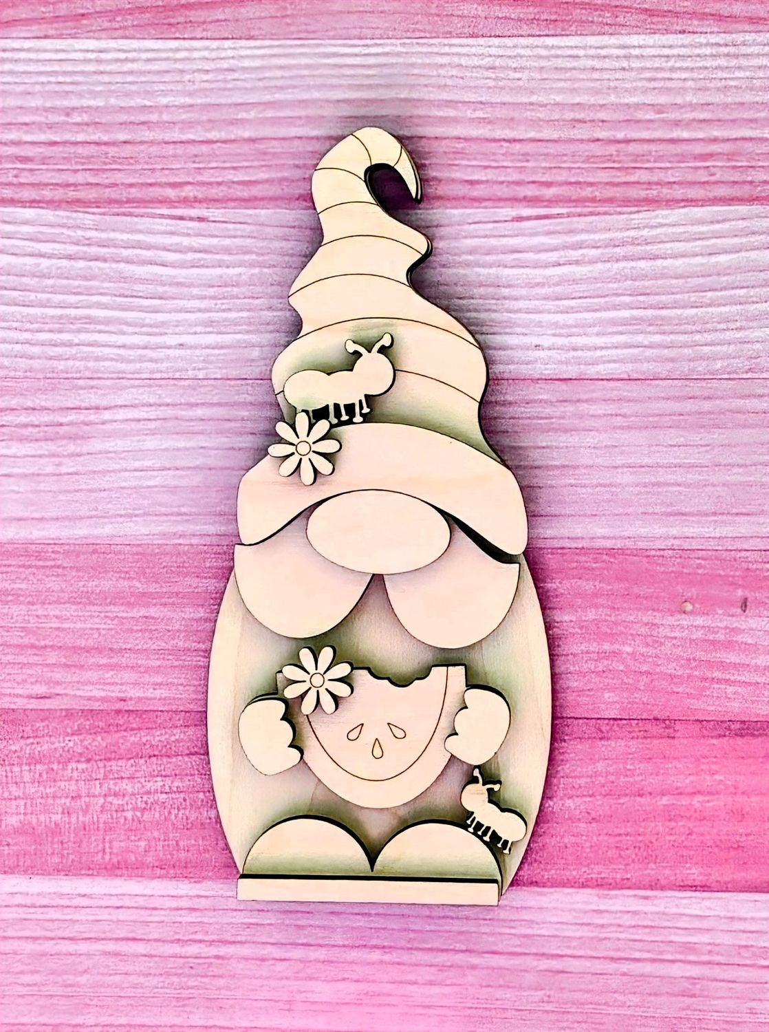 DIY Mini Watermelon Gnome TSM (Unpainted/Unglued)